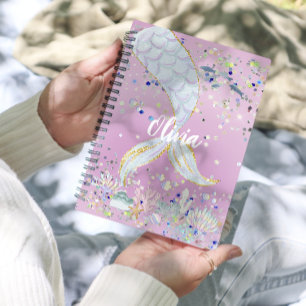 Whimsical Glitter Mermaid Beachy Under the Sea  Planner