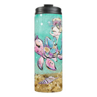 *~* Whimsical Glitter Mermaid Sea Turtle Shells 