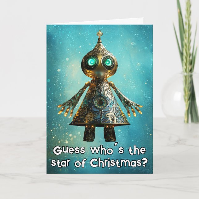 *~* Whimsical Glow Funny Magical Christmas 13 AP97 Thank You Card (Front)