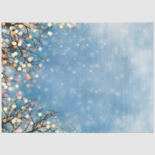 Whimsical Glowing Christmas Tree Tissue Paper