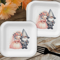 Whimsical Gnome Garden Woodland Orange Wedding