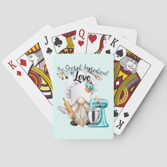 Whimsical Gnome  Playing Cards (Back)