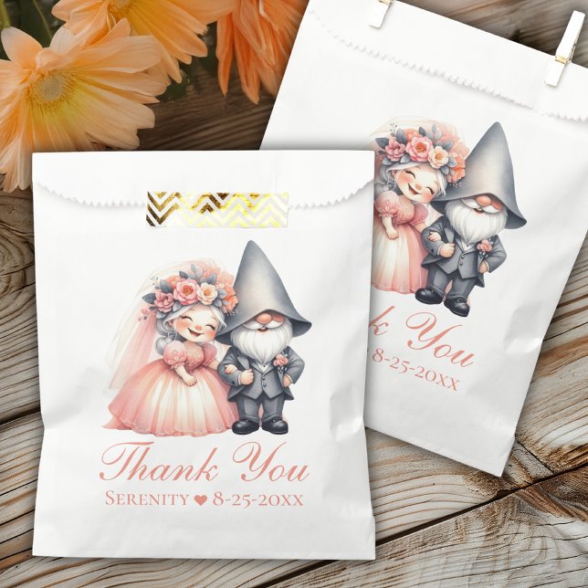  Whimsical Gnome Rustic Garden Wedding Thank You Favour Bags (Creator Uploaded)