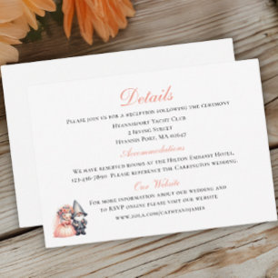 Whimsical Gnome Woodland Garden Wedding Details Enclosure Card