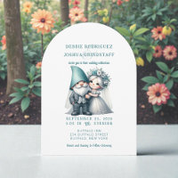 Whimsical Gnomes Fun Wedding Invitation