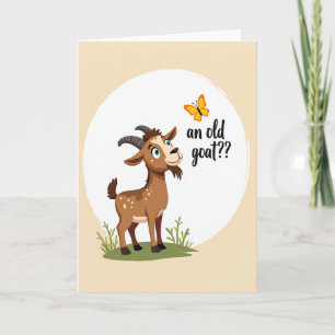 Whimsical Goat Birthday Card