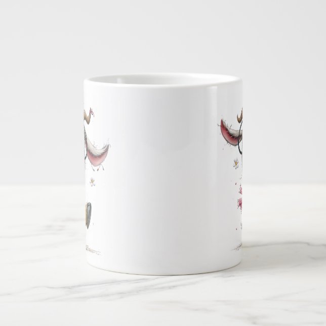 Whimsical Goat with Glasses Specialty Mug (Front)