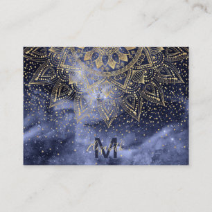 whimsical gold mandala confetti design business card