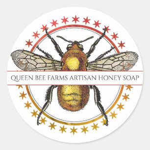 Whimsical Golden Bee Honey Soap Product Label