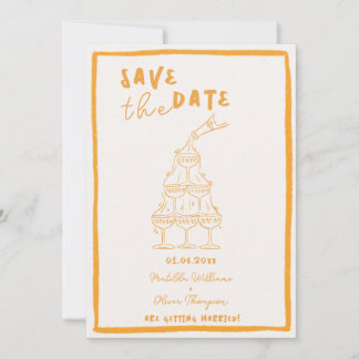 Whimsical Golden Hour Save The Date Invitation
