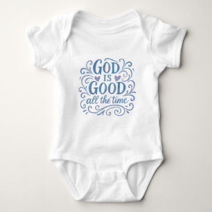 Whimsical Good is Good Typography Baby Bodysuit
