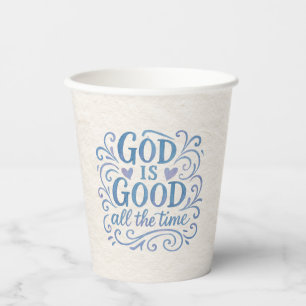 Whimsical Good is Good Typography Paper Cups