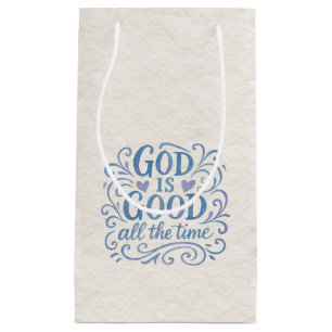 Whimsical Good is Good Typography Small Gift Bag