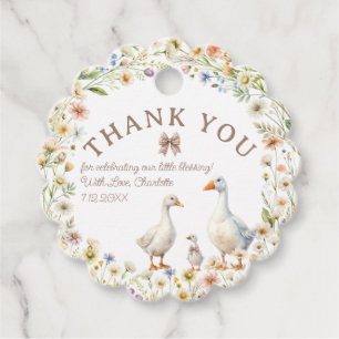 Whimsical Goose Baby Shower Thank you Favour Tags