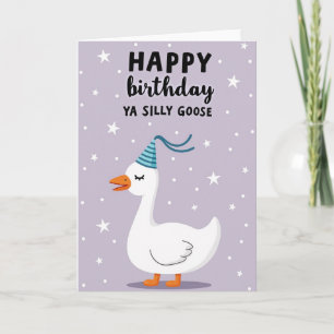 Whimsical Goose Birthday Card