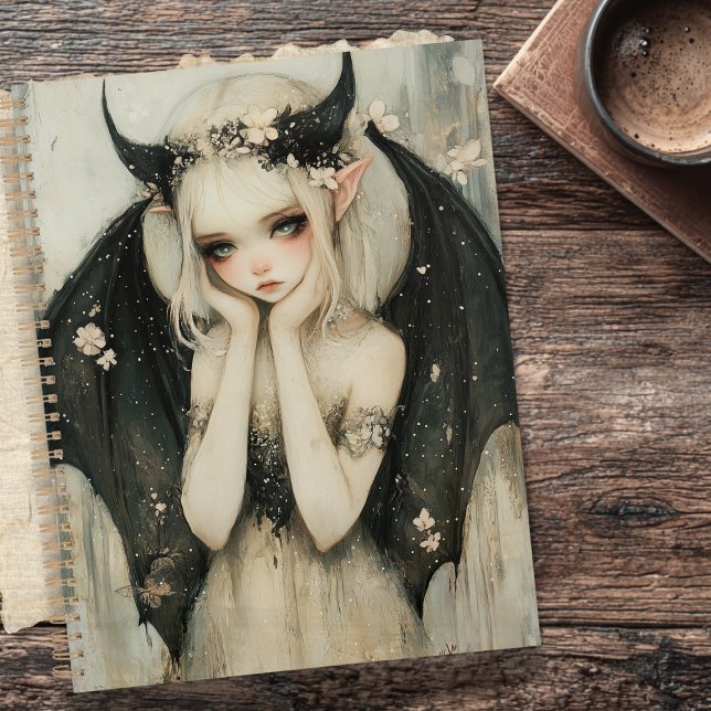 Whimsical Gothic Fantasy Fairy with Floral Crown  Planner (Creator Uploaded)