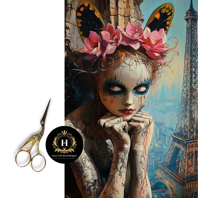 Whimsical Gothic Paris Gargoyle Decoupage  Tissue Paper (Creator Uploaded)