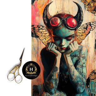 Whimsical Gothic Paris Gargoyle Decoupage  Tissue Paper