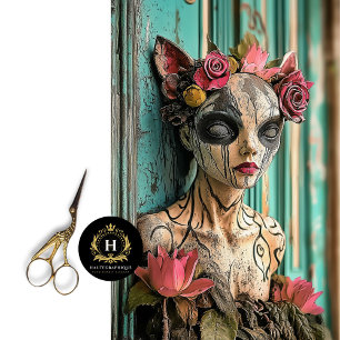 Whimsical Gothic Paris Gargoyle Decoupage  Tissue Paper