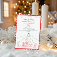 Whimsical Gourmet Friendsmas Potluck Christmas