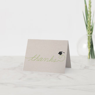 Whimsical Graduation Thank You: Green You Card