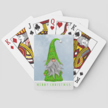 Whimsical Green Holiday Gnome | Merry Christmas