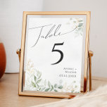 Whimsical Greenery and Gold | Table Number<br><div class="desc">Step into a world of enchantment with our whimsical greenery and gold | table number, perfect for your botanical spring boho wedding reception. Adorned with sage green eucalyptus and gold accents, this table number exudes elegance and modern whimsy. Imagine strolling through a magical summer garden, surrounded by the soothing sounds...</div>