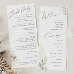 Whimsical Greenery and Gold | Wedding Program Programme<br><div class="desc">Step into a world of enchantment with our whimsical greenery and gold | wedding program, perfect for your botanical spring boho wedding ceremony. Adorned with sage green eucalyptus and gold accents, this wedding program exudes elegance and modern whimsy. Imagine strolling through a magical summer garden, surrounded by the soothing sounds...</div>