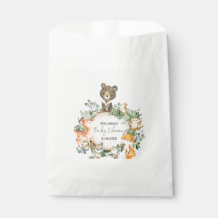 Whimsical Greenery Woodland Baby Animals Party Favour Bags