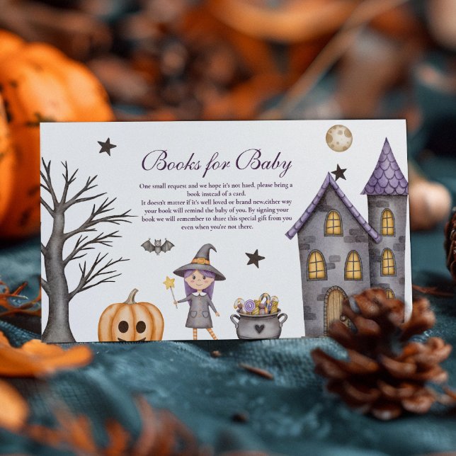 Whimsical Halloween Baby Shower Enclosure Card (Creator Uploaded)