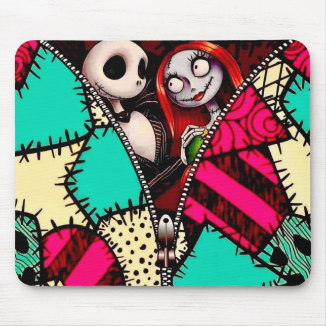Whimsical Halloween Couple Mouse Pad (Front)