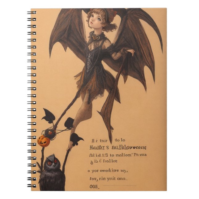 Whimsical Halloween Delights Fairy-Themed Notebook (Front)