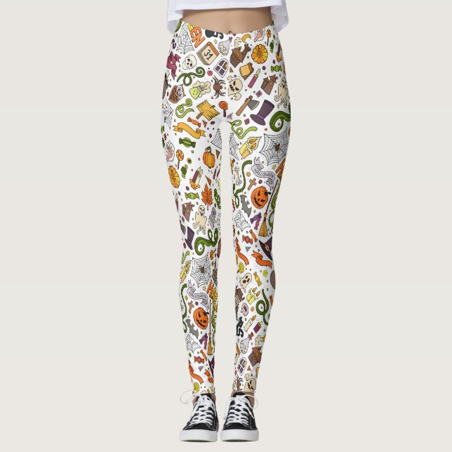 Whimsical Halloween Designs Leggings (Front)