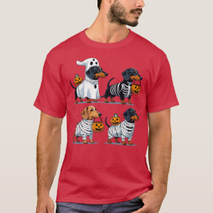 Whimsical Halloween Dogs Graphic T-Shirt Design
