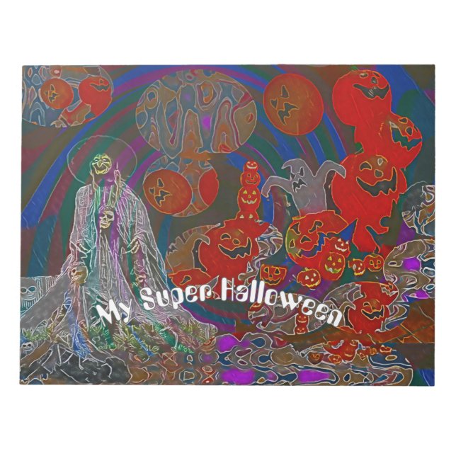 Whimsical Halloween Dreams Notepad (Front)
