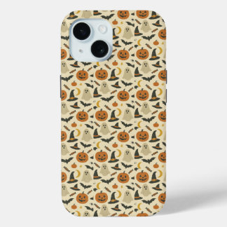 Whimsical Halloween Pattern iPhone 15 Case
