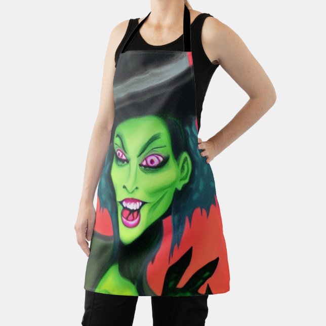 Whimsical Halloween Witch Apron (Insitu)