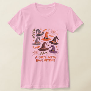 Whimsical Halloween Witch Hat Embroidery Design – T-Shirt