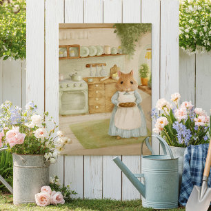 Whimsical hamster Storybook kids Poster