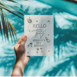 whimsical hand drawn 30th birthday drinks party invitation<br><div class="desc">Cream and black whimsical hand drawn 30th birthday drinks cocktail disco ball bow coquette party invite.</div>