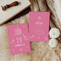 whimsical hand drawn arch birthday drinks party