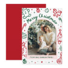 Whimsical Hand Drawn Arch Photo Merry Christmas