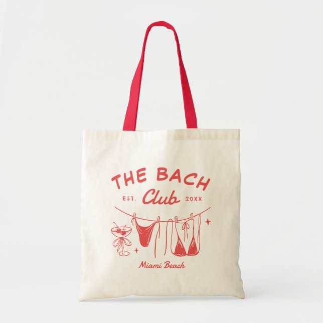 Whimsical Hand Drawn Bikinis Bachelorette  Tote Bag (Front)