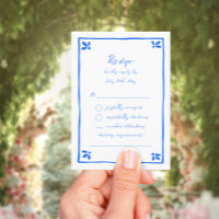 Whimsical Hand Drawn Blue Mediterranean Theme