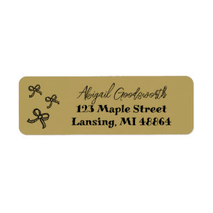 Whimsical Hand Drawn Bow Bridal Shower Address