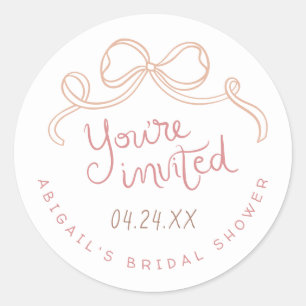 Whimsical Hand Drawn Bridal Shower Envelope Seal