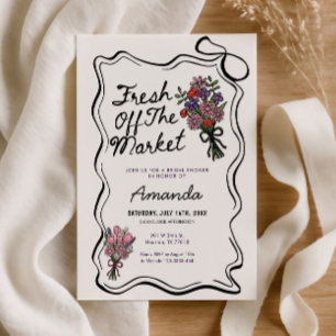 Whimsical Hand Drawn Bridal Shower  Invitation