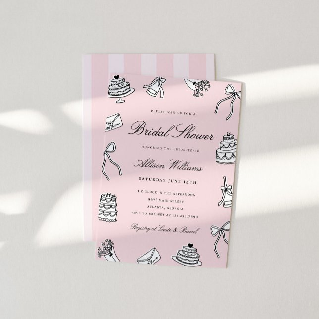 Whimsical Hand Drawn Bridal Shower Invitation (Creator Uploaded)