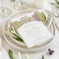 Whimsical Hand Drawn Castle Rehearsal Dinner