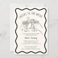 Whimsical Hand Drawn Cheers to the Bride 